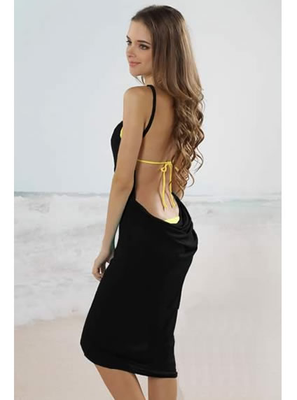 black cover up dress