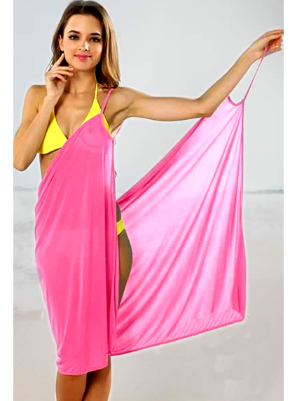 pink beach cover up dress