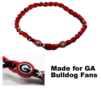 2 Rope Tornado Titanium Necklace (Georgia Bulldogs)