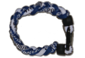 3 Rope Titanium Tornado Bracelet (Blue/White/Blue)