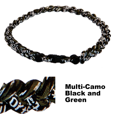 3 Rope Tornado Titanium Necklace (Black Camo)