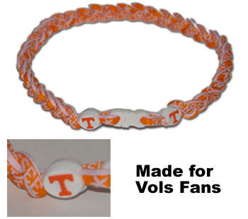 3 Rope Tornado Titanium Necklace (Tennessee Volunteers)