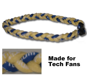 3 Rope Tornado Titanium Necklace (GA Tech Fan)