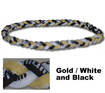 3 Rope Tornado Titanium Necklace (Black/Gold/White)