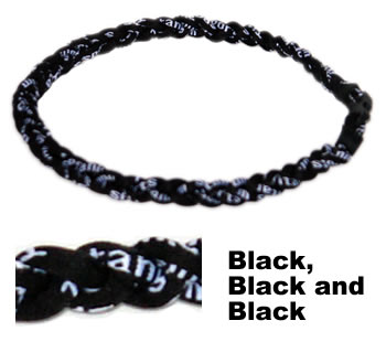 3 Rope Tornado Titanium Necklace (Black/Black/Black)