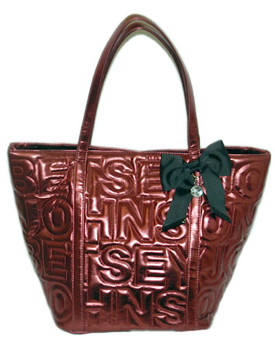 BETSEY JOHNSON Betsey Logo Tote in red