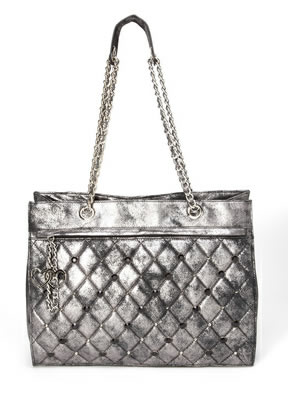 BETSEY JOHNSON Glam Betsey Tote in pewter
