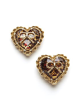 BETSEY JOHNSON Large Heart Stud Earrings