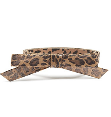 BETSEY JOHNSON Leopard Bow Belt