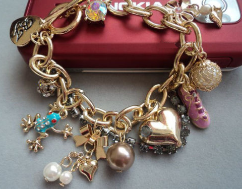 Betsey Johnson Frog Charm Bracelet