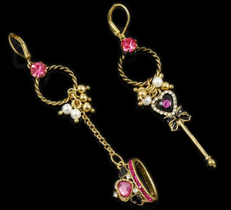 Drop Crown Crystal Earrings