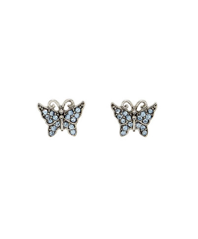 Betsey Johnson Blue Butterfly Studs Earrings