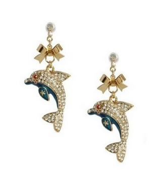 Dolphin Drop Earrings