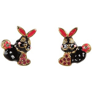 Betsey Johnson Critter Boost Rabbit Stud Earrings