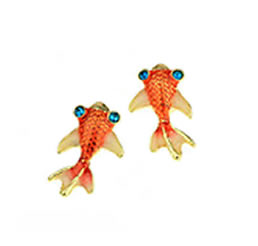 Betsey Johnson Goldfish Stud Earrings