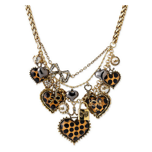 Betsey Johnson Heart Statement Necklace 