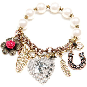 Betsey Johnson Lady Luck Stretch Charm Bracelet 