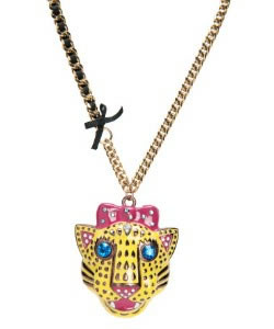 Betsey Johnson Tiger Pendant Necklace