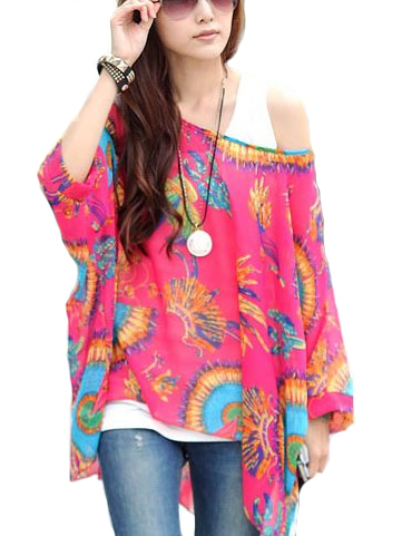 Bohemian Chiffon Colorful Cover up Top