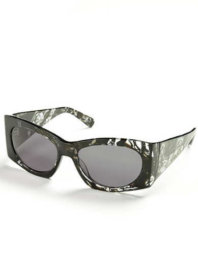 CYNTHIA ROWLEY Handmade Geometric Black Frame Sunglasses