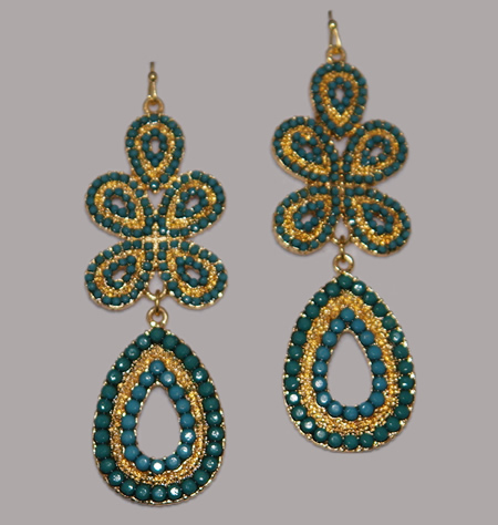 Dangle Green Earrings