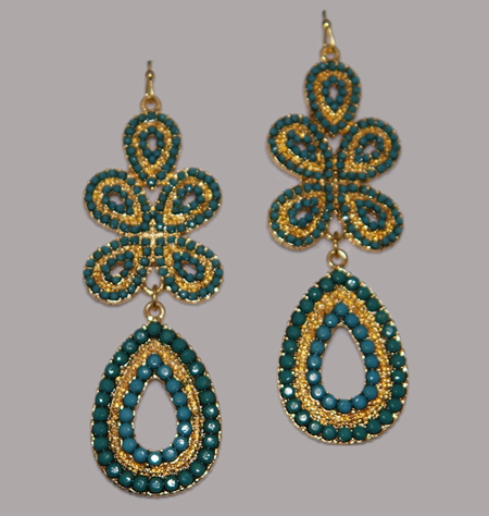 Dangle Green Earrings