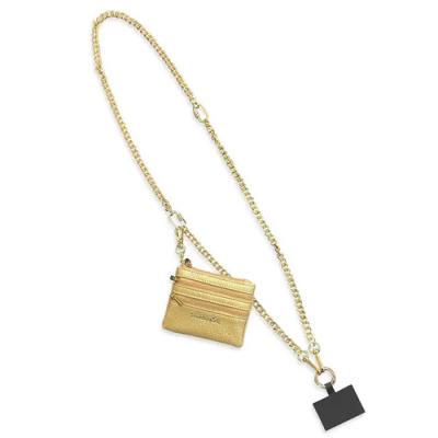 Clip Go Universal Phone Crossbody Gold-tone Metal Chain with pouch