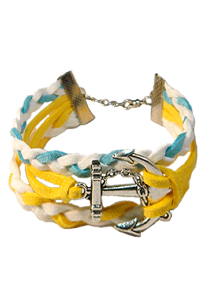 Colorful Anchor Braided Bracelet
