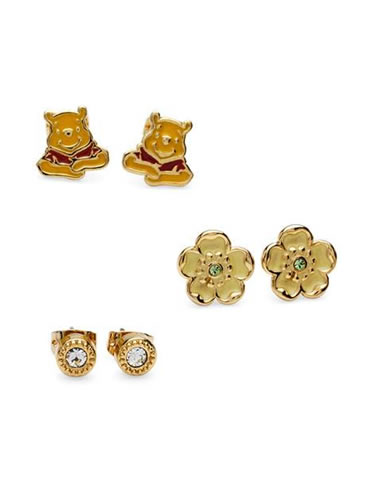 Disney Couture Winnie the Pooh Bear Earrings