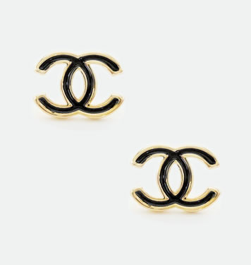 DC Gold-Tone Black Earrings