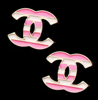 DC Pink Striped Earrings