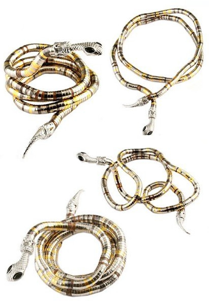 Snake Design Flexible Wrap Style Bracelet or Necklace