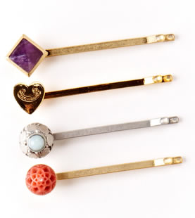 JUICY COUTURE Set of 4 Bobby Pins