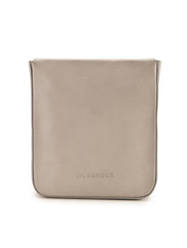 Jil Sander Light Grey Patent Leather Clutch