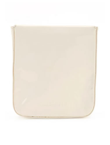 Jil Sander White Patent Leather Clutch 