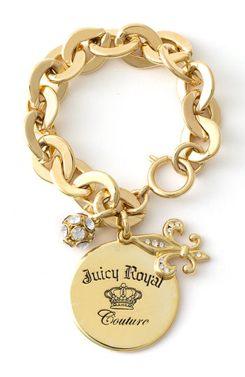 JUICY COUTURE Fleur de Lis Charm Bracelet 