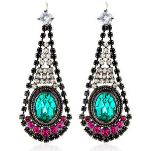 Juicy Couture Hard Core Couture AB Teardrop Earrings 