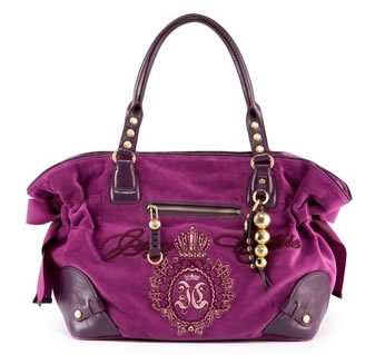 Juicy Couture Velour Purple Splendor Tote