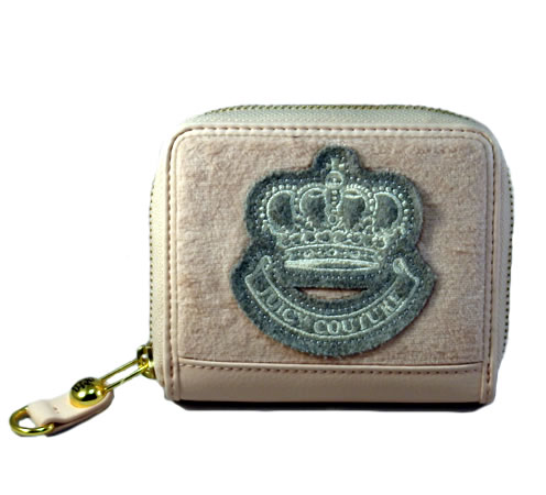 Juicy Couture Velour Queen of Prep Pink Wallet