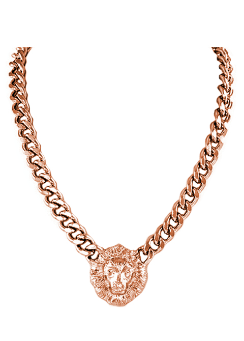 Lion Head Copper Pendant Necklace