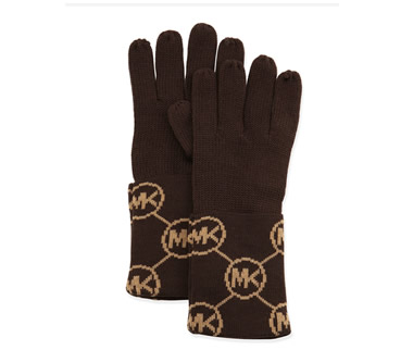 MICHAEL Michael Kors Chocolate 'MK' Gloves