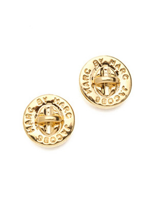 Marc by Marc Jacobs Turn-Lock Stud Earrings in gold