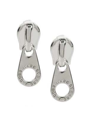 Marc by Marc Jacobs Zipper Pull Earrings in silver