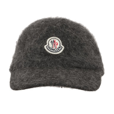 Moncler Angora Beanie with Hard Brim