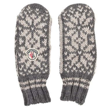 Moncler Fair Isle Knitted Mittens 