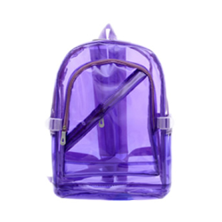 Neon Purple Transparent Youth Backpack