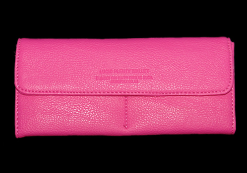 Ladies Hot Pink Snap Wallet