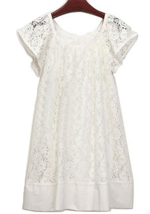 QUBE White Lace Dress 