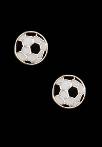 Soccer Ball Stud Earrings