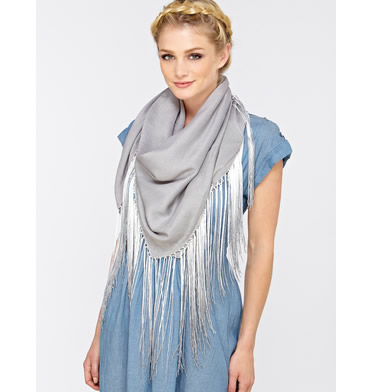 LAUNDRY BY SHELLI SEGAL Steel Triangle Scarf